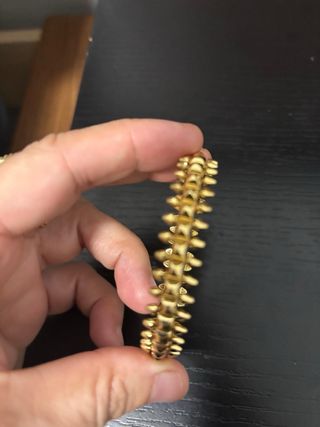 Pulsera estilo espina dorsal dorada