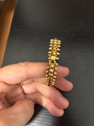 Pulsera estilo espina dorsal dorada