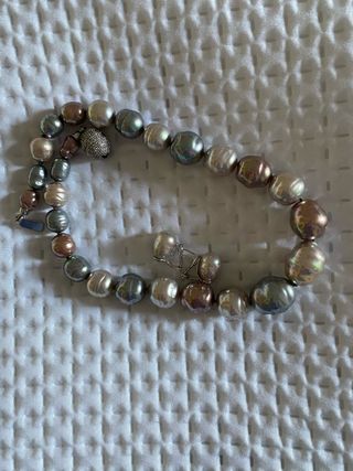 Precioso conjunto perlas collar y pendientes