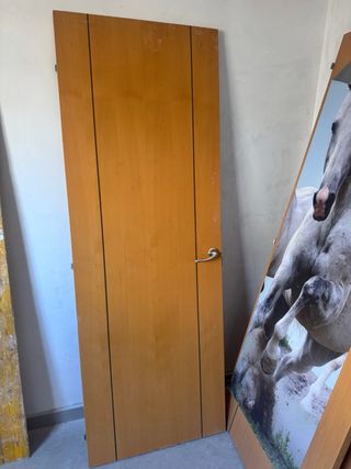 Puerta interior maciza madera