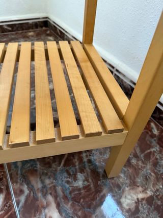Banco 2 estantes madera IKEA. Venta en persona