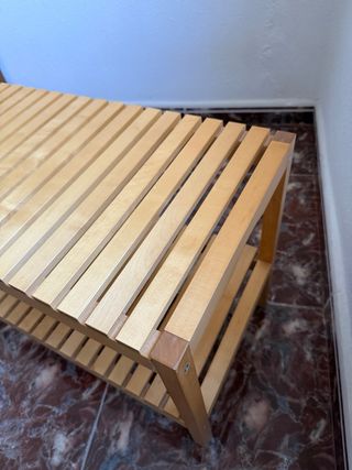 Banco 2 estantes madera IKEA. Venta en persona