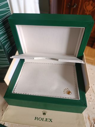 Conjunto Caja Joyero Rolex Verde y Dorado
