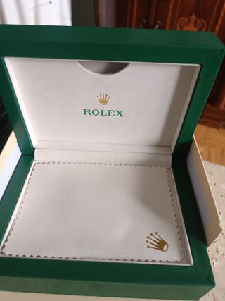 Conjunto Caja Joyero Rolex Verde y Dorado