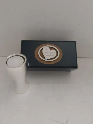 Portacandela in metallo argentato