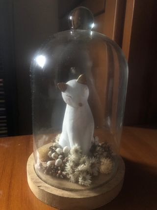 Figura Gato Maisons du Monde Cristal y Madera