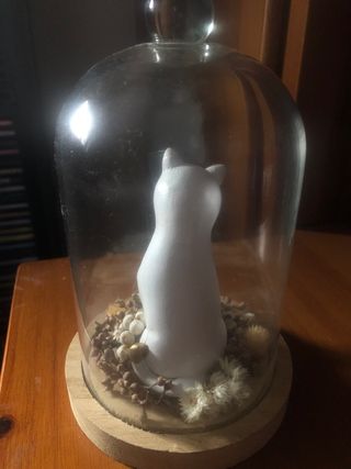 Figura Gato Maisons du Monde Cristal y Madera