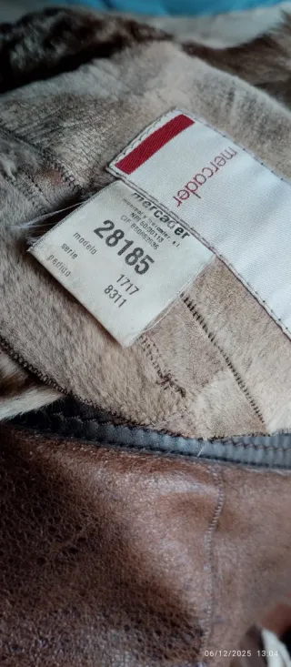 Chaquetón de piel marrón y multicolor y Reversible