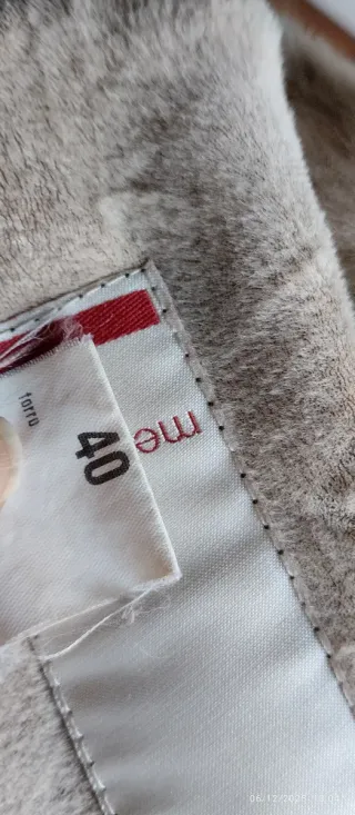 Chaquetón de piel marrón y multicolor y Reversible