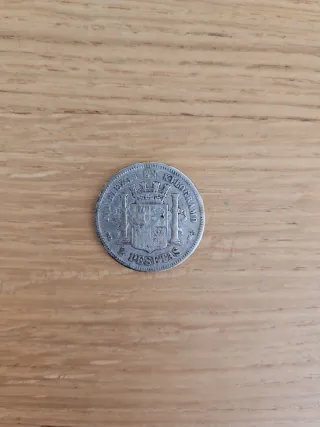 Moneda 2 Pesetas España 1870 Plata