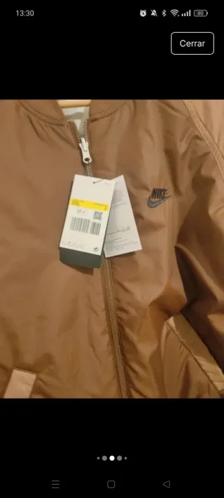 Chaqueta Bomber Nike Reversible Hombre