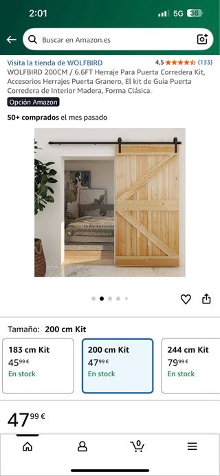 Herraje Puerta Corredera WOLFBIRD 200CM