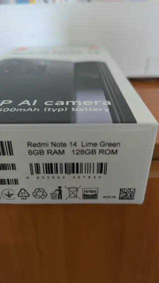 Xiaomi Redmi Note 14 6ram 128gb sigillato