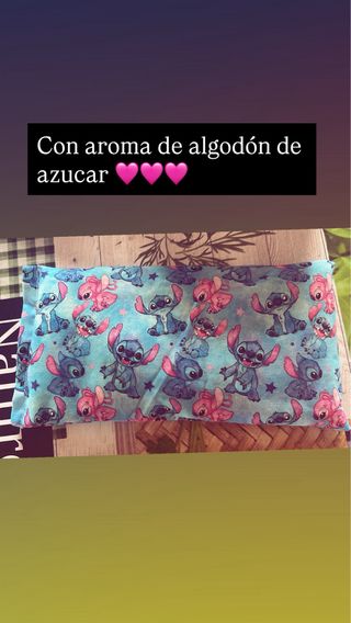 Saco térmico con aroma a algodón de azúcar