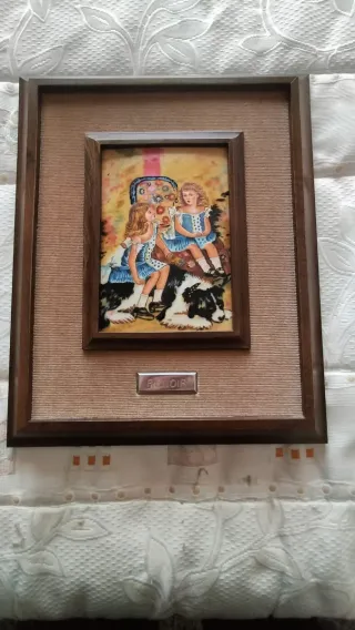 Cuadro Renoir Niñas y Perro