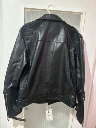 Chaqueta de Piel Negra Talla XL
