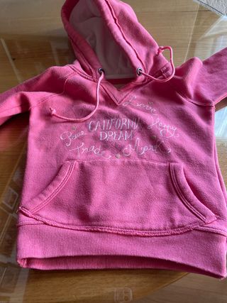 Felpa per bambini rosa con cappuccio