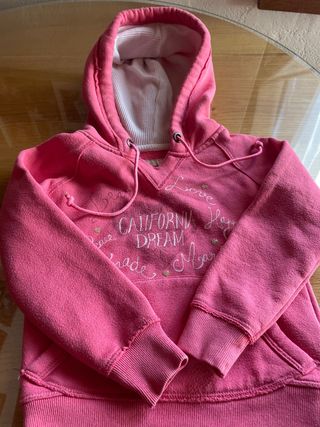 Felpa per bambini rosa con cappuccio