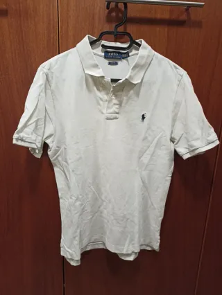 Polo Ralph Lauren blanco Slim Fit talla XL