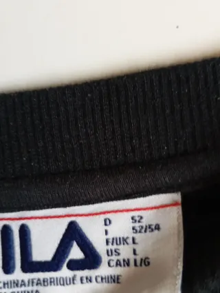 Sudadera Fila Negra y Blanca