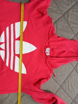 Felpa Adidas donna oversized cotone rossa tg I 40