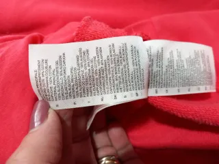 Felpa Adidas donna oversized cotone rossa tg I 40