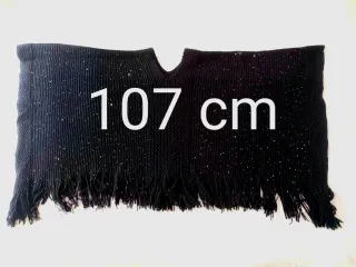 Poncho Negro con Lentejuelas,  Nuevo