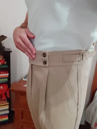 Pantalone vintage uomo beige