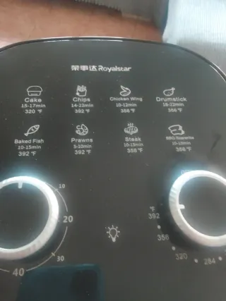 Freidora de aire Royalstar negra. Rebajado