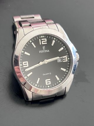 Reloj Festina Hombre Negro y Plateado