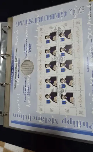 Álbum Numisblatter con 17 Blister de Sellos