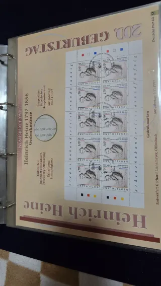 Álbum Numisblatter con 17 Blister de Sellos