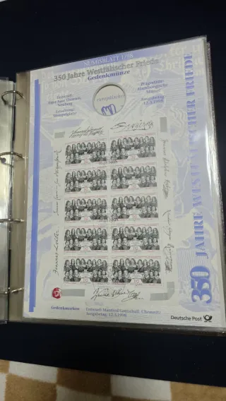 Álbum Numisblatter con 17 Blister de Sellos