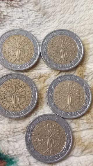 5 Monedas de 2 Euros