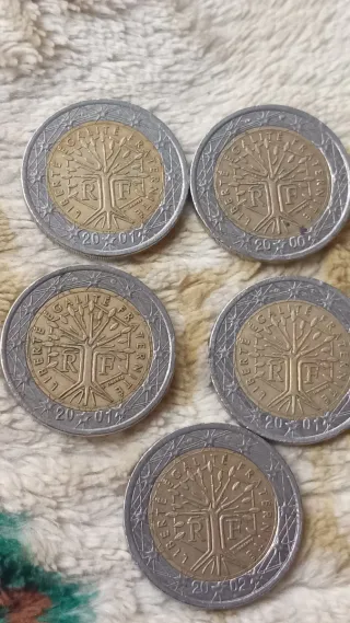 5 Monedas de 2 Euros