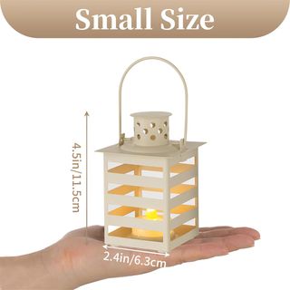 NUEVO - Linternas blancas con velas LED (x4)