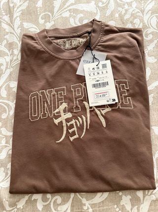 Camiseta Zara Manga Corta One Piece Talla S