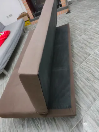 Sofá Cama convertible Clic-Clac Marrón Topo 3 Plaz