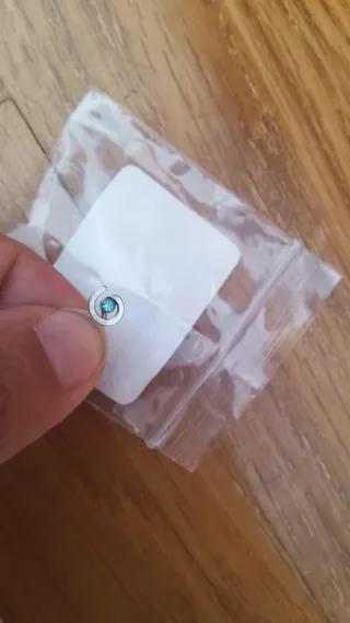 Piercing nariz espiral con gema azul