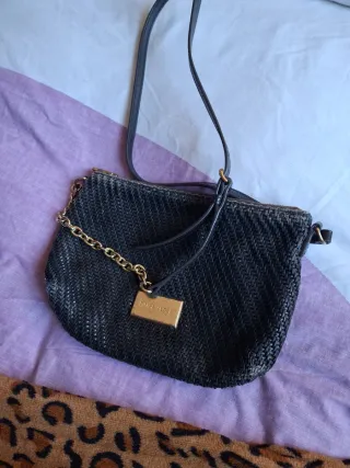Bolso Bimba y Lola negro tejido