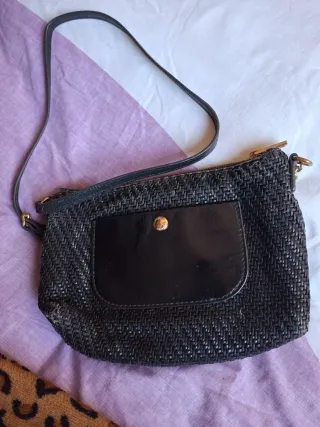 Bolso Bimba y Lola negro tejido