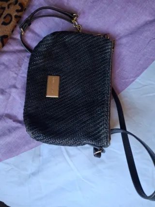 Bolso Bimba y Lola negro tejido