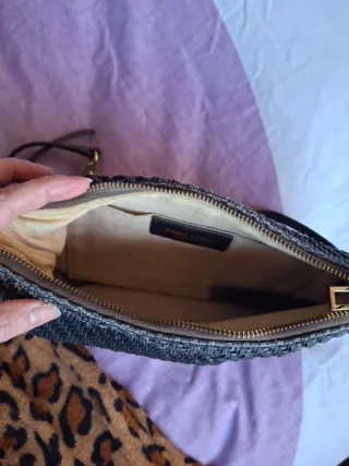 Bolso Bimba y Lola negro tejido