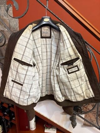 Giubbino/bomber vera pelle vintage marrone