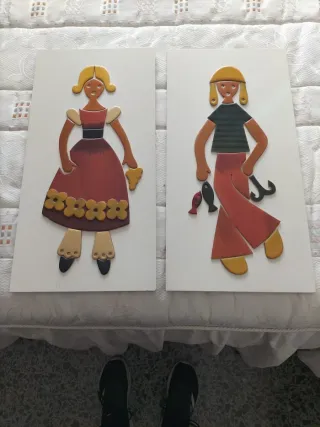 2 Cuadros Decorativos Madera 30x60.5 cm