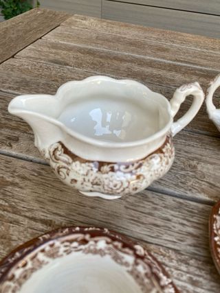 Juego de café La Cartuja 12 servicios en marrón