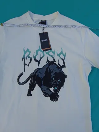 Camiseta BOSS Blanca Estampada