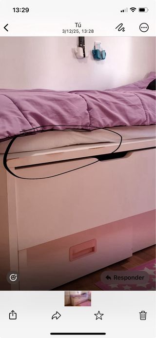 Cama alta con cajones y cama inferior y cajonera