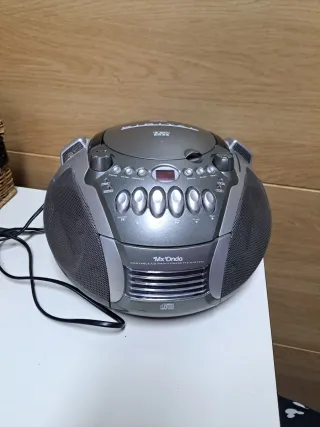 Radio CD Mx Onda Portátil Gris/Plata