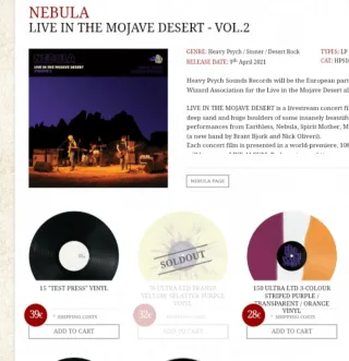 Vinilo Nebula Live in the Mojave Desert Vol. 2